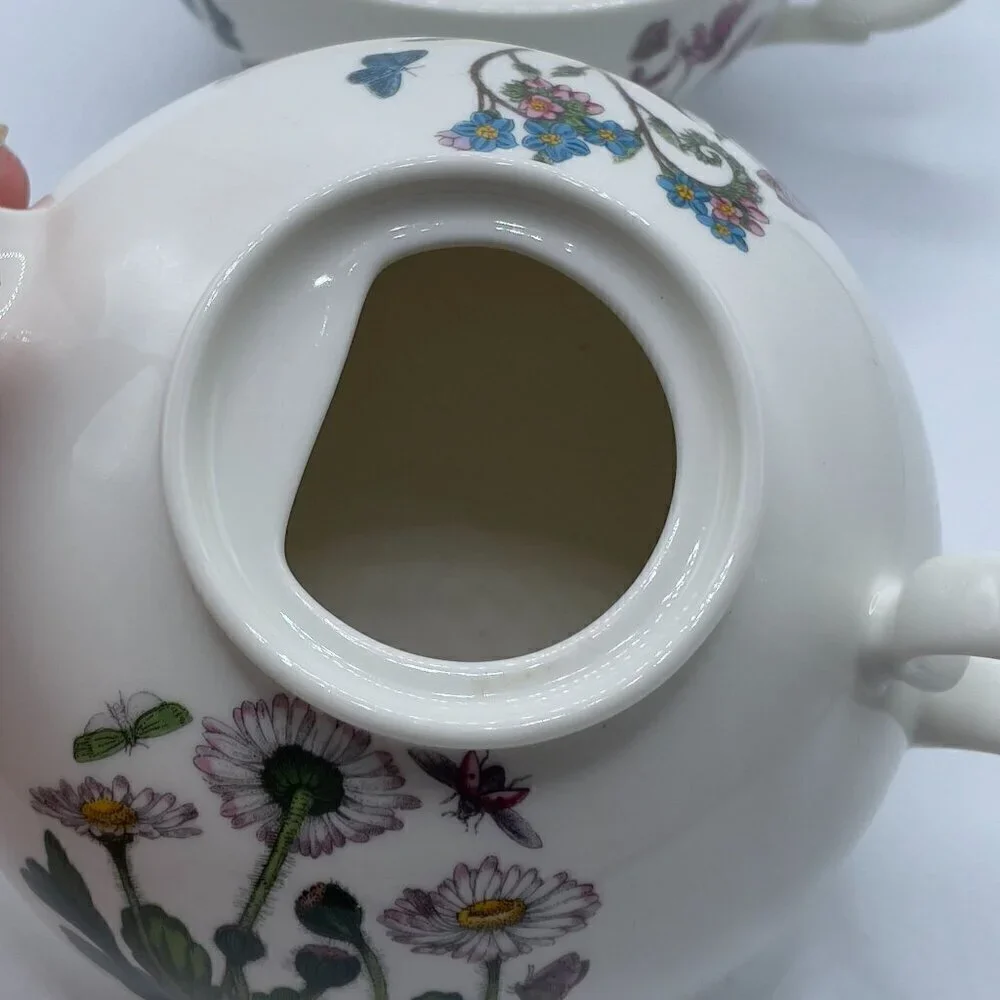 Portmeirion Botanic Garden Individual Teapot Cup Tea for One Set Porcelain 12oz